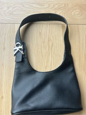 Calvin Klein Black Pebbled Leather Mini Tote